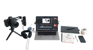 design media dan content creation logo